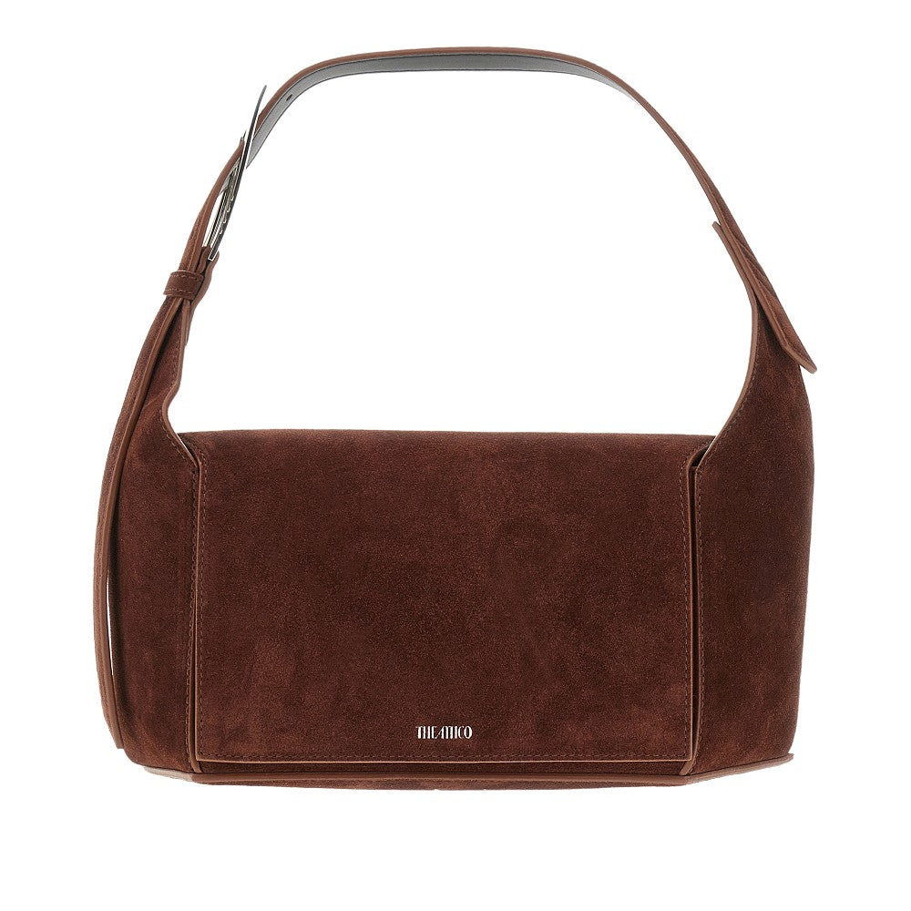 Borsa a spalla '7/7' in pelle scamosciata