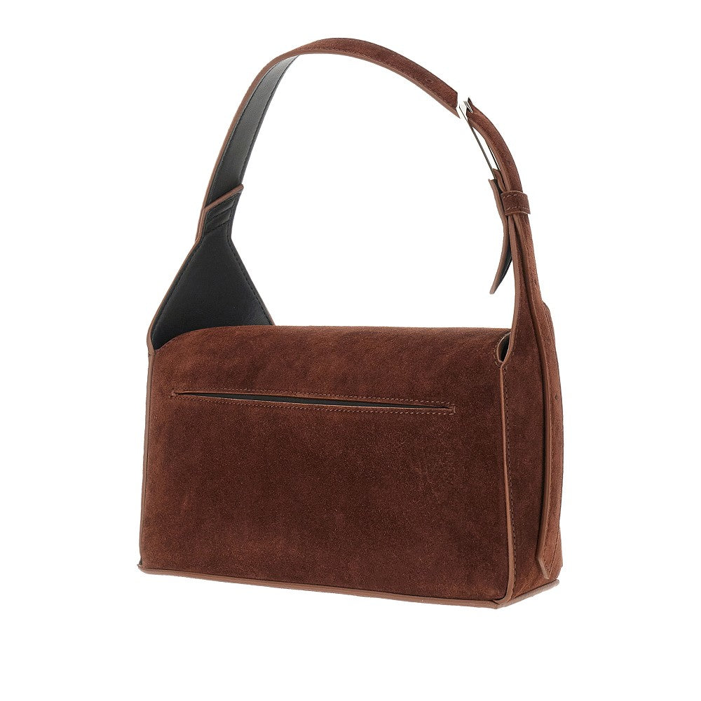 Borsa a spalla '7/7' in pelle scamosciata