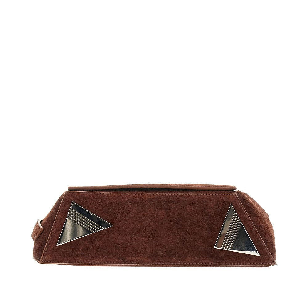 Borsa a spalla '7/7' in pelle scamosciata