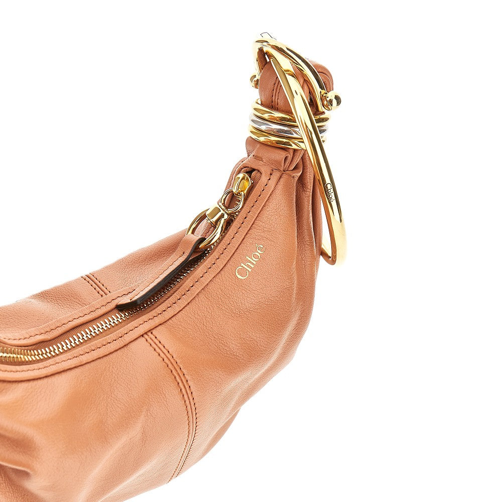 Grain leather mini 'Bracelet Hobo' bag