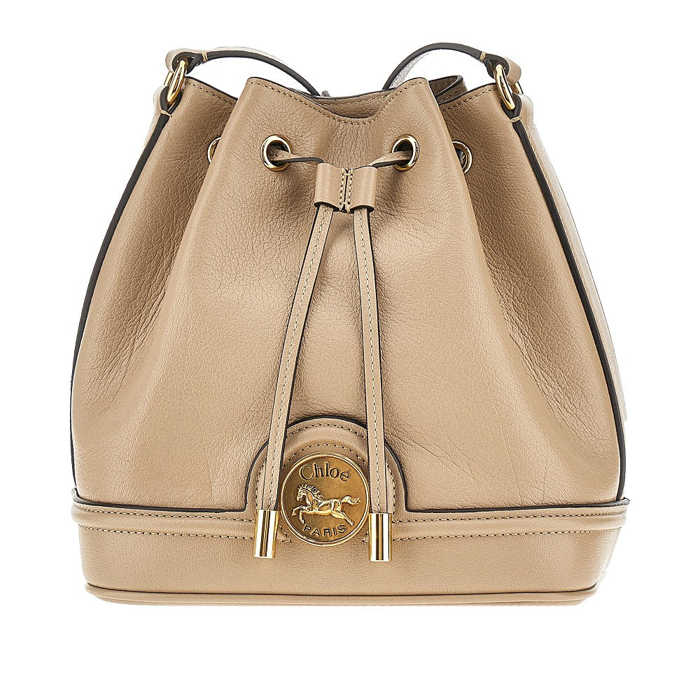 'Horse Medal' leather bucket bag