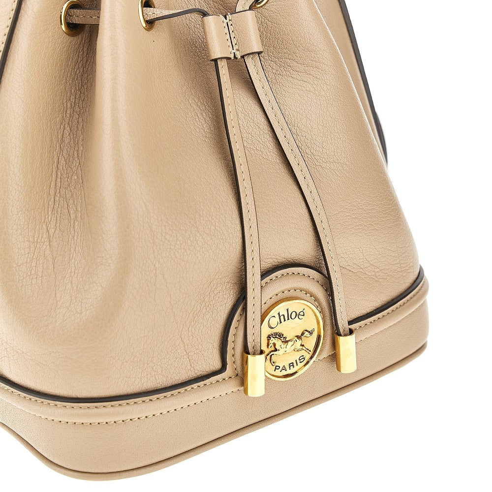 'Horse Medal' leather bucket bag