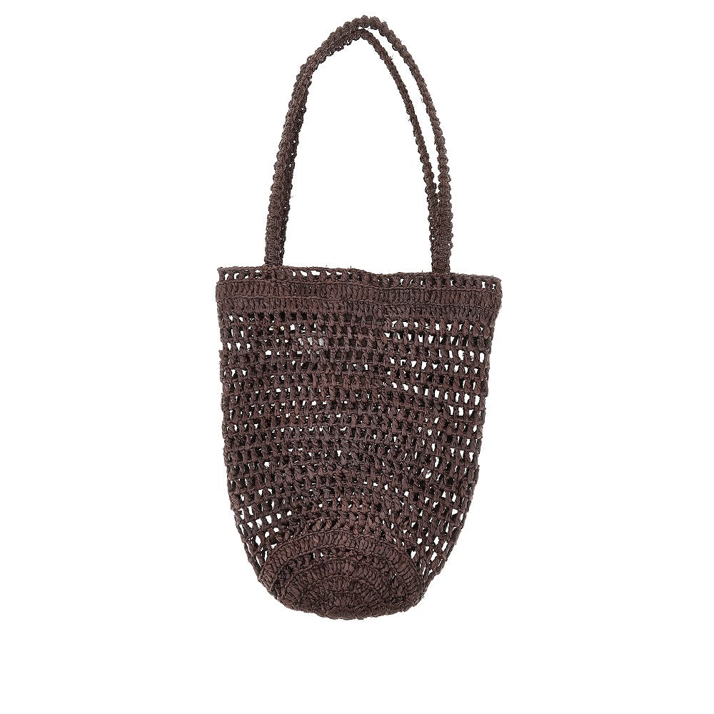 Rafia 'Summer Banana' small tote bag