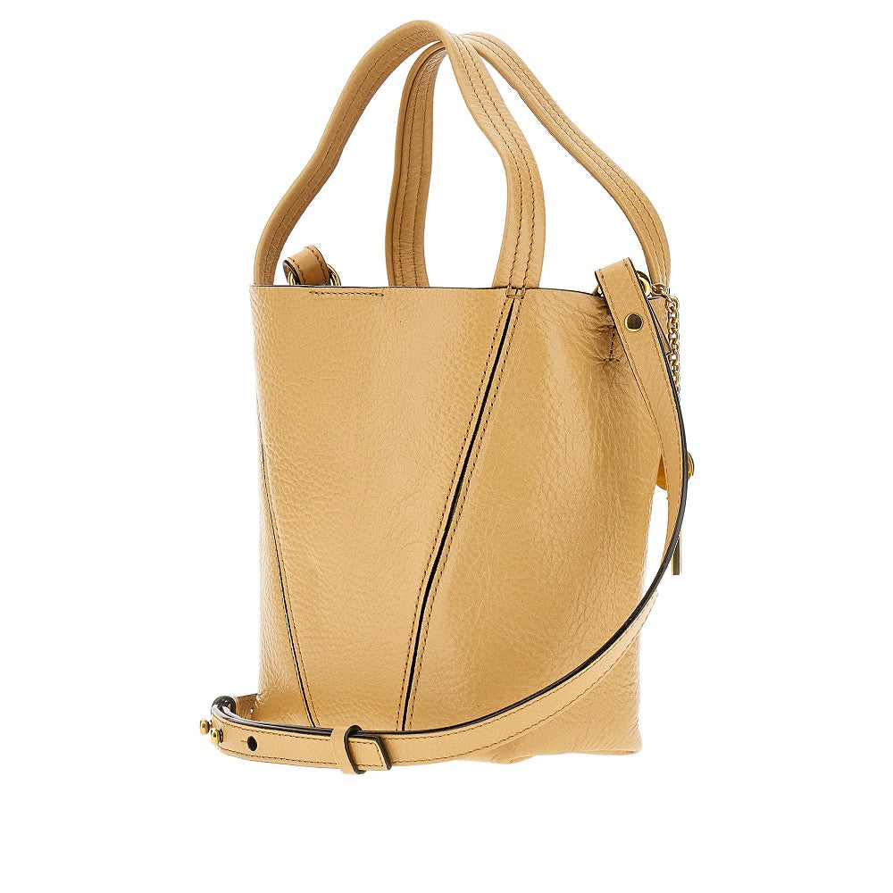 Grained leather small 'Spin' bag