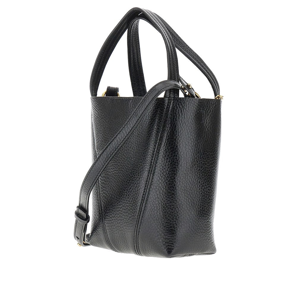Grained leather small 'Spin' bag