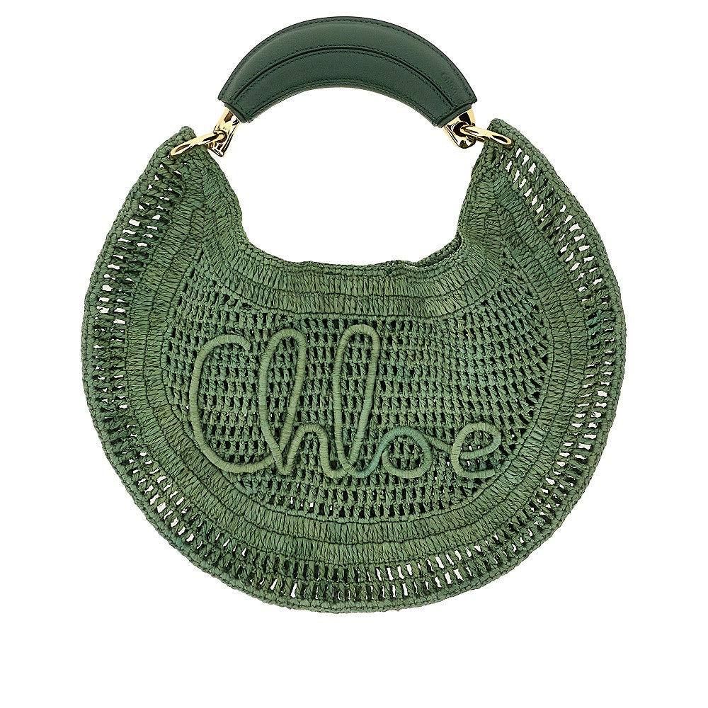 'Summer Banana' raffia hobo bag