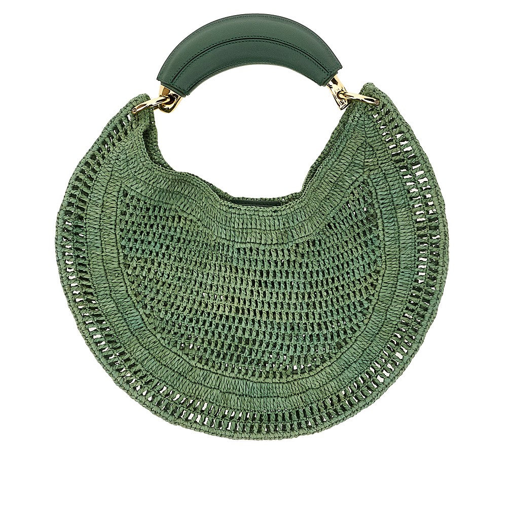 'Summer Banana' raffia hobo bag