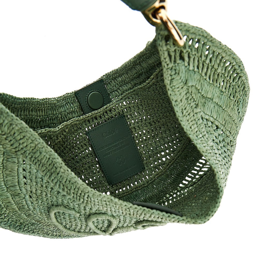 'Summer Banana' raffia hobo bag