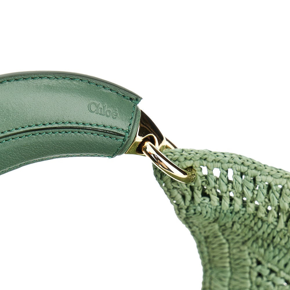 'Summer Banana' raffia hobo bag