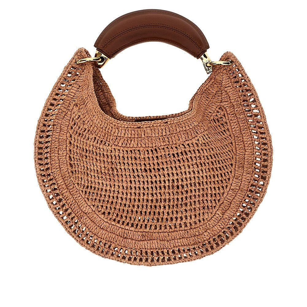 'Summer Banana' raffia hobo bag