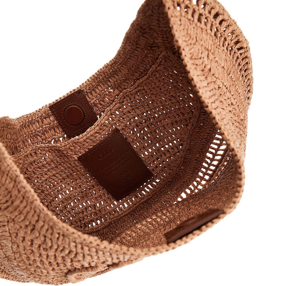 'Summer Banana' raffia hobo bag