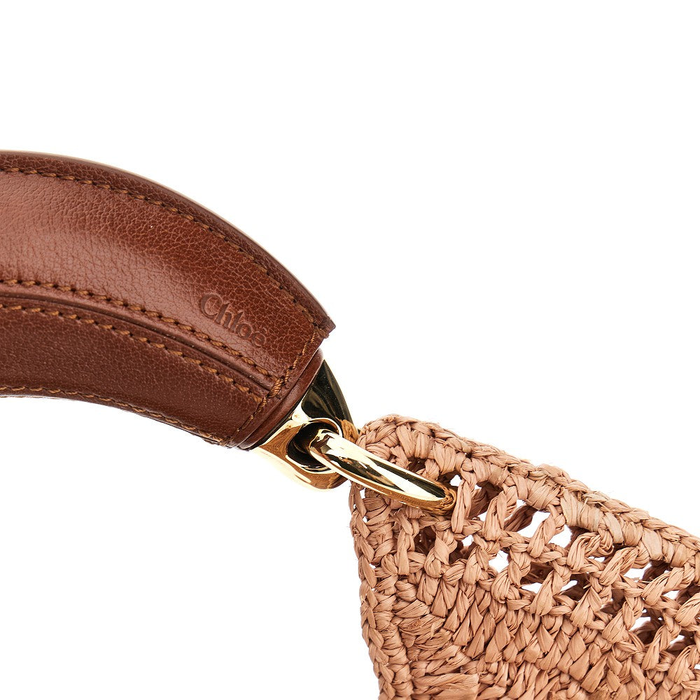 'Summer Banana' raffia hobo bag