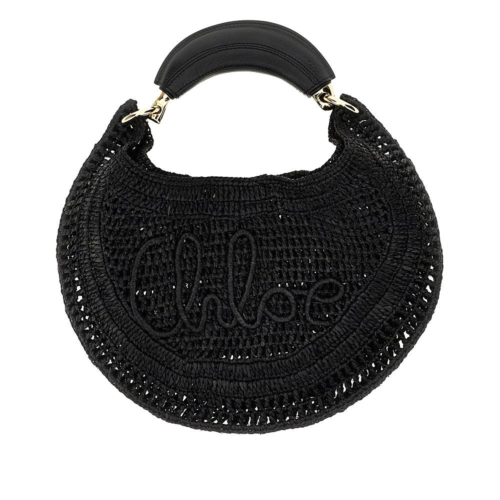'Summer Banana' raffia hobo bag