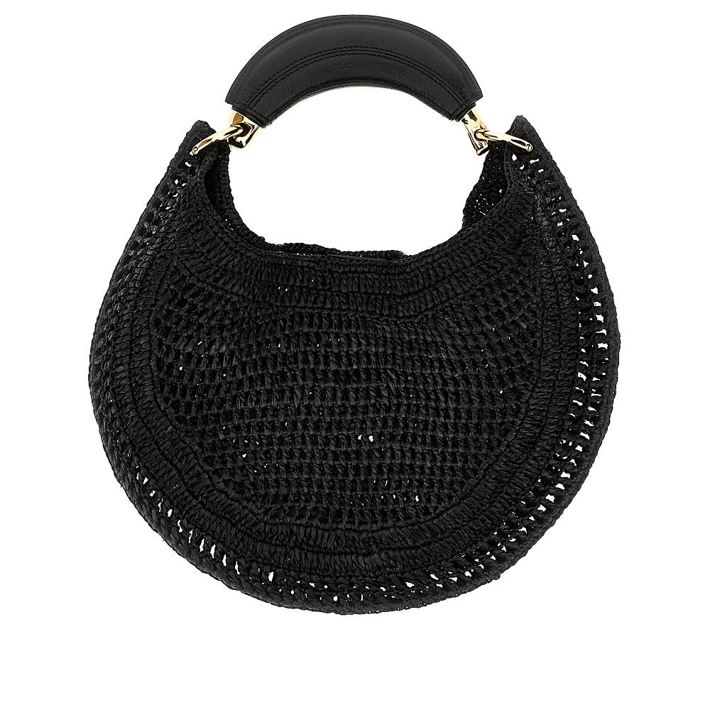 'Summer Banana' raffia hobo bag