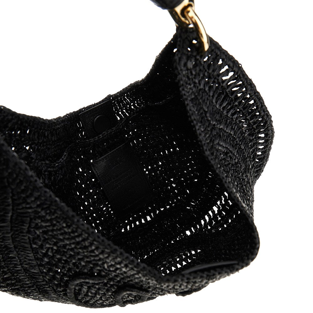 'Summer Banana' raffia hobo bag