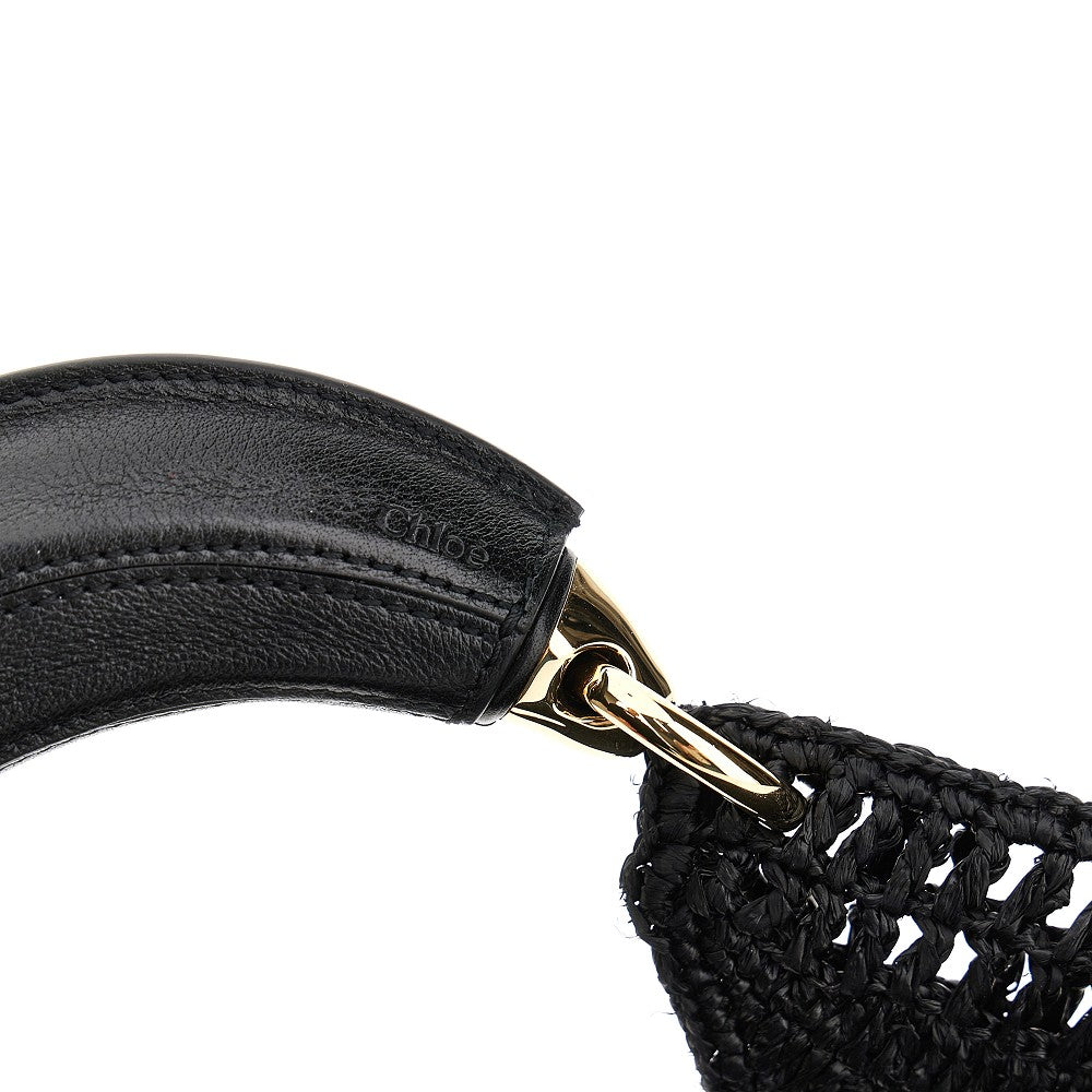 'Summer Banana' raffia hobo bag