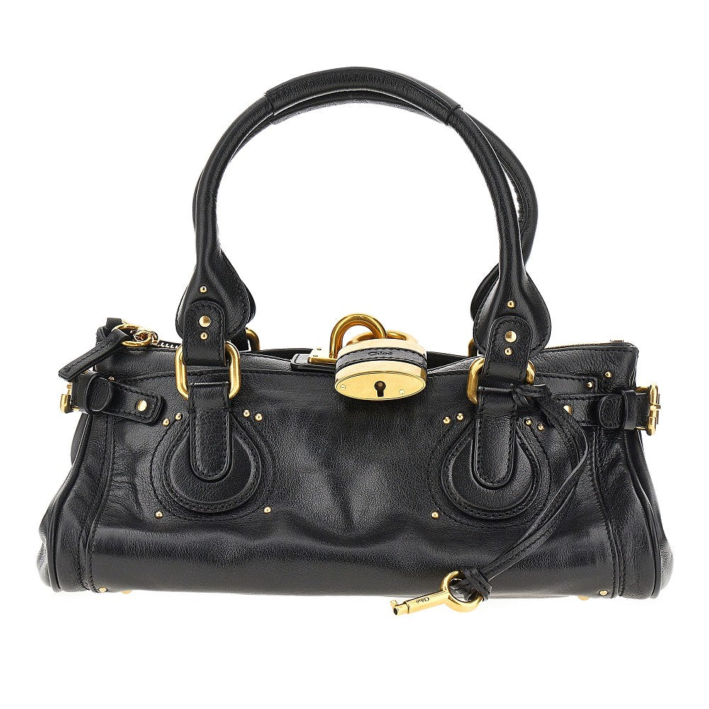 Borsa 'Paddington' in pelle granata