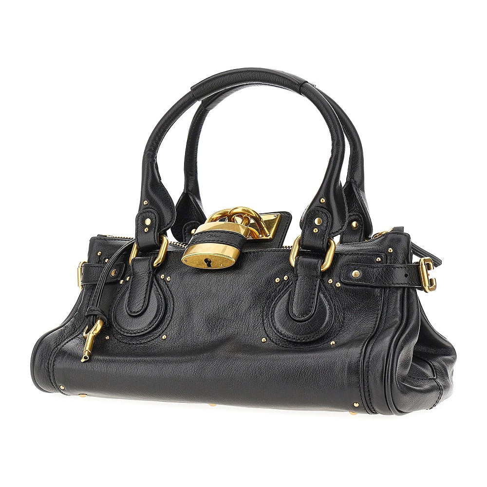 Borsa 'Paddington' in pelle granata