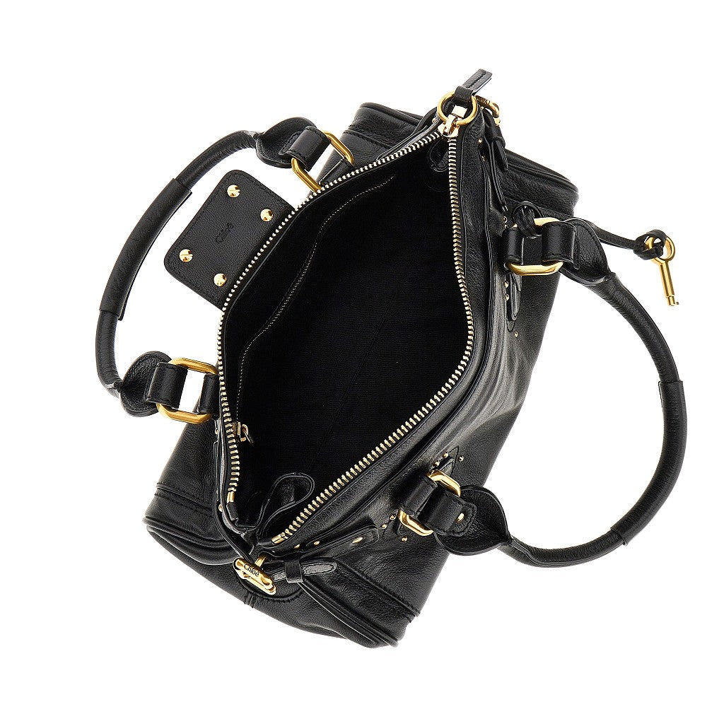 Borsa 'Paddington' in pelle granata