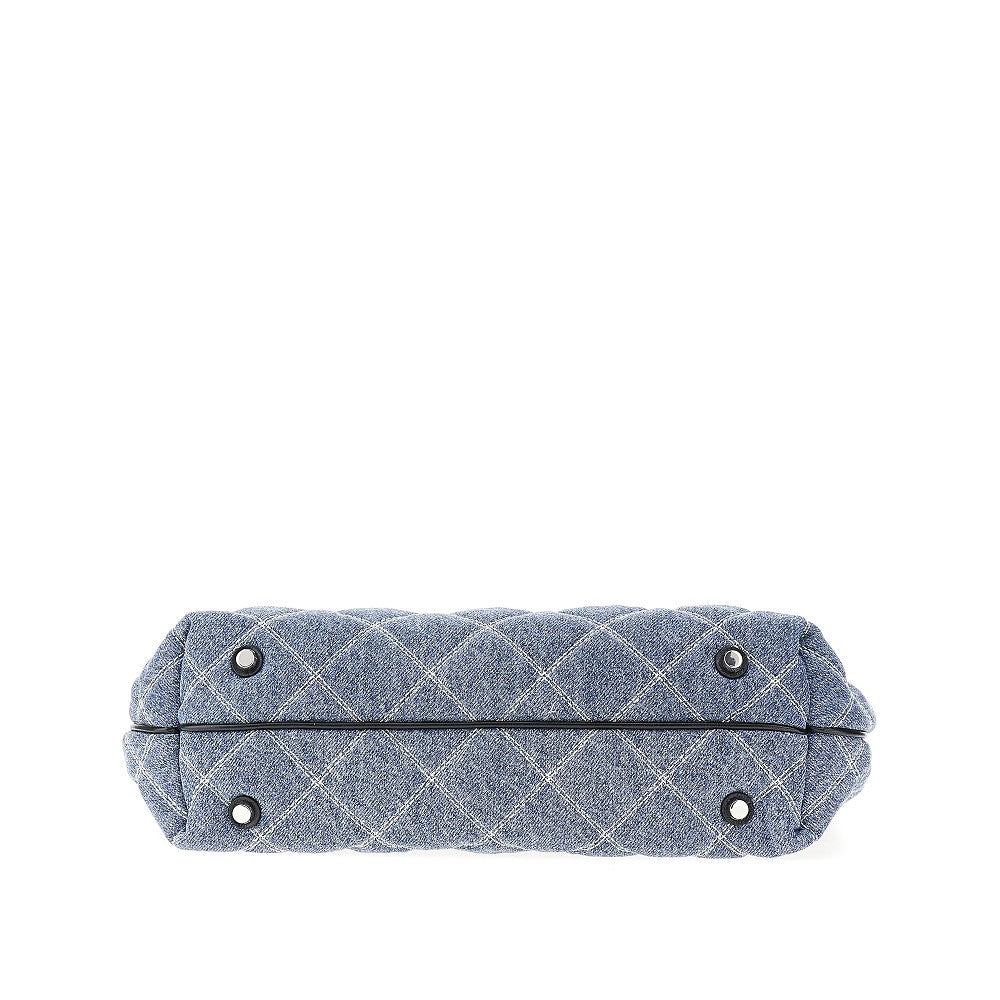 Medium 'The Quilted Denim Chain Sack Bag'