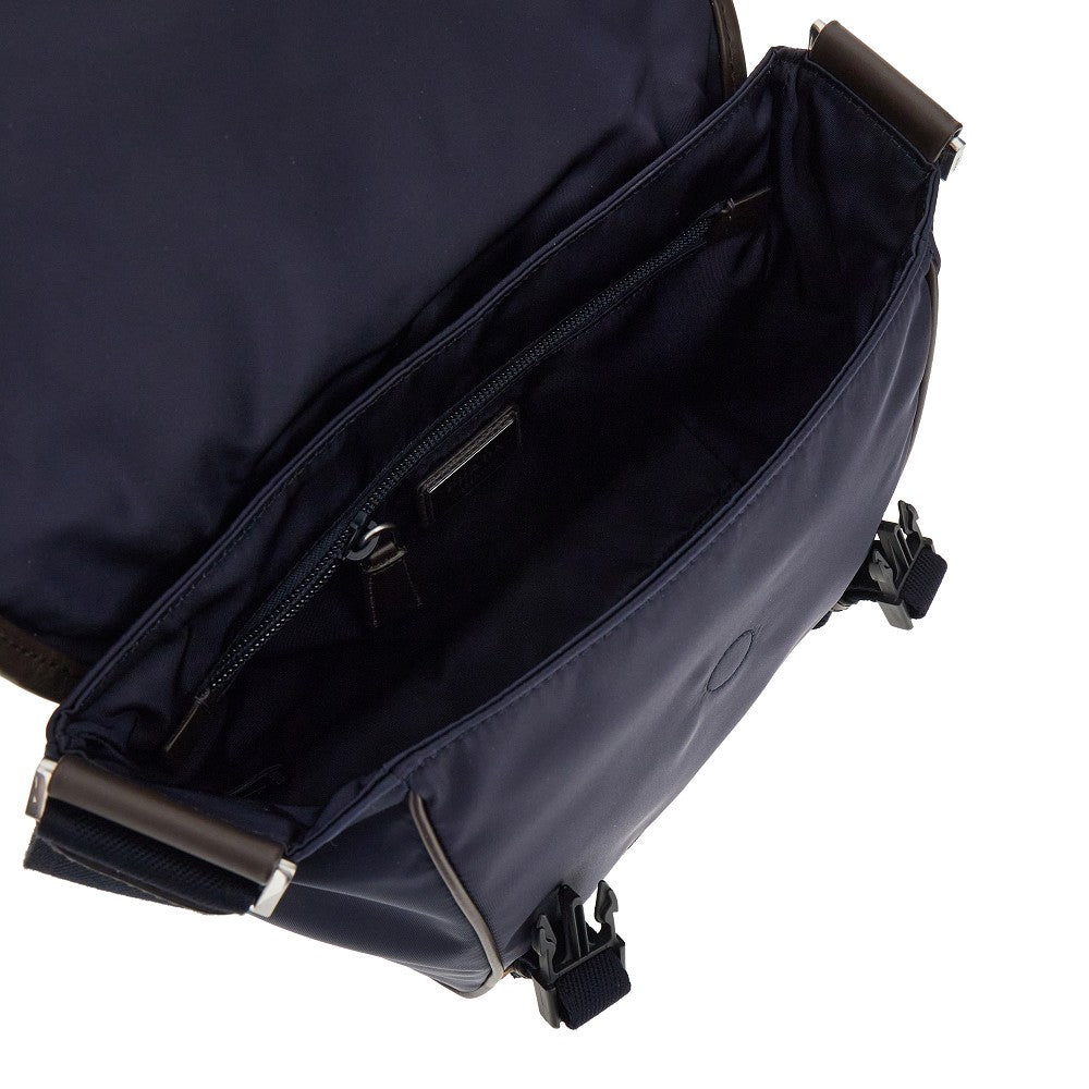 Borsa a tracolla in Re-Nylon e pelle