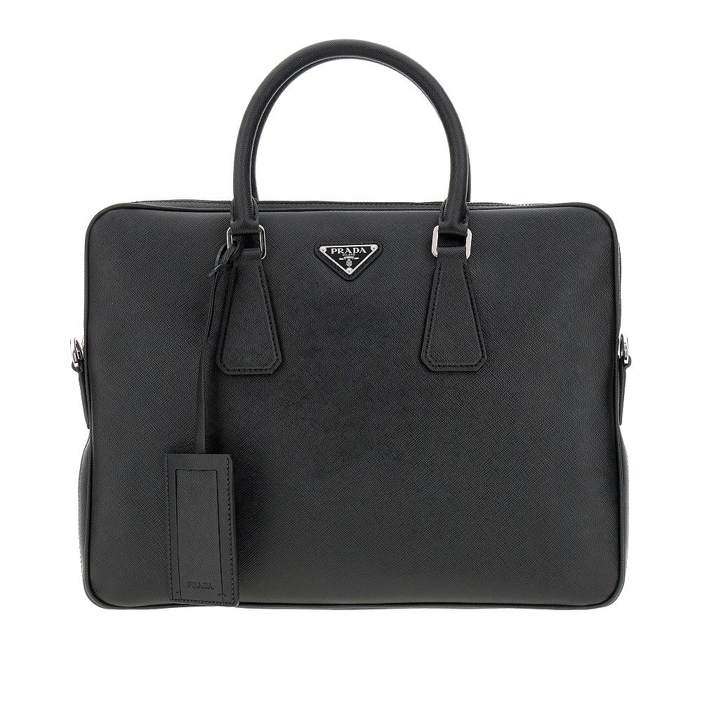 Borsa da lavoro in pelle Saffiano