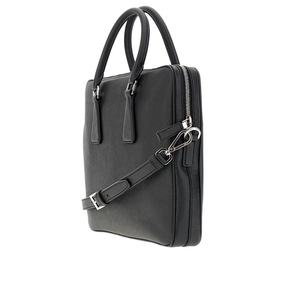 Borsa da lavoro in pelle Saffiano