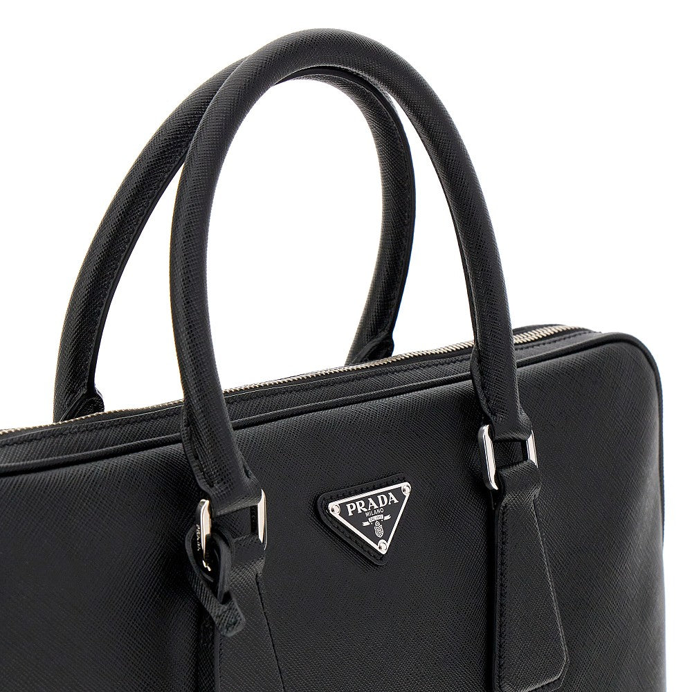 Borsa da lavoro in pelle Saffiano