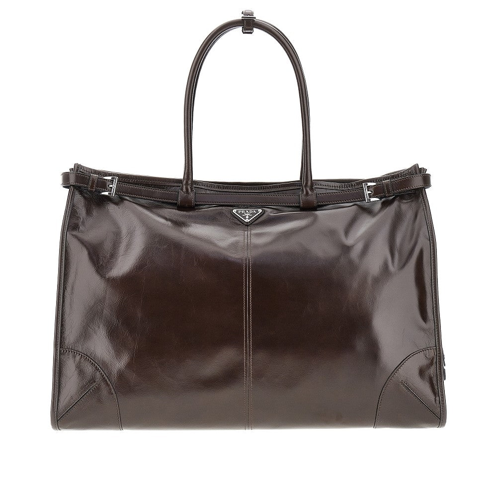 'Prada Bonnie' leather shopping bag
