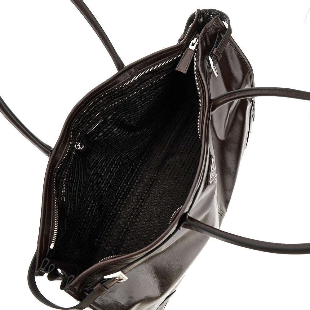 'Prada Bonnie' leather shopping bag