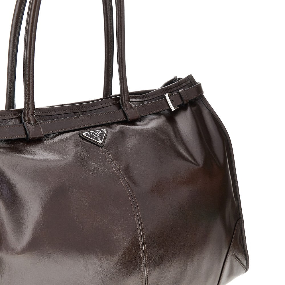 'Prada Bonnie' leather shopping bag