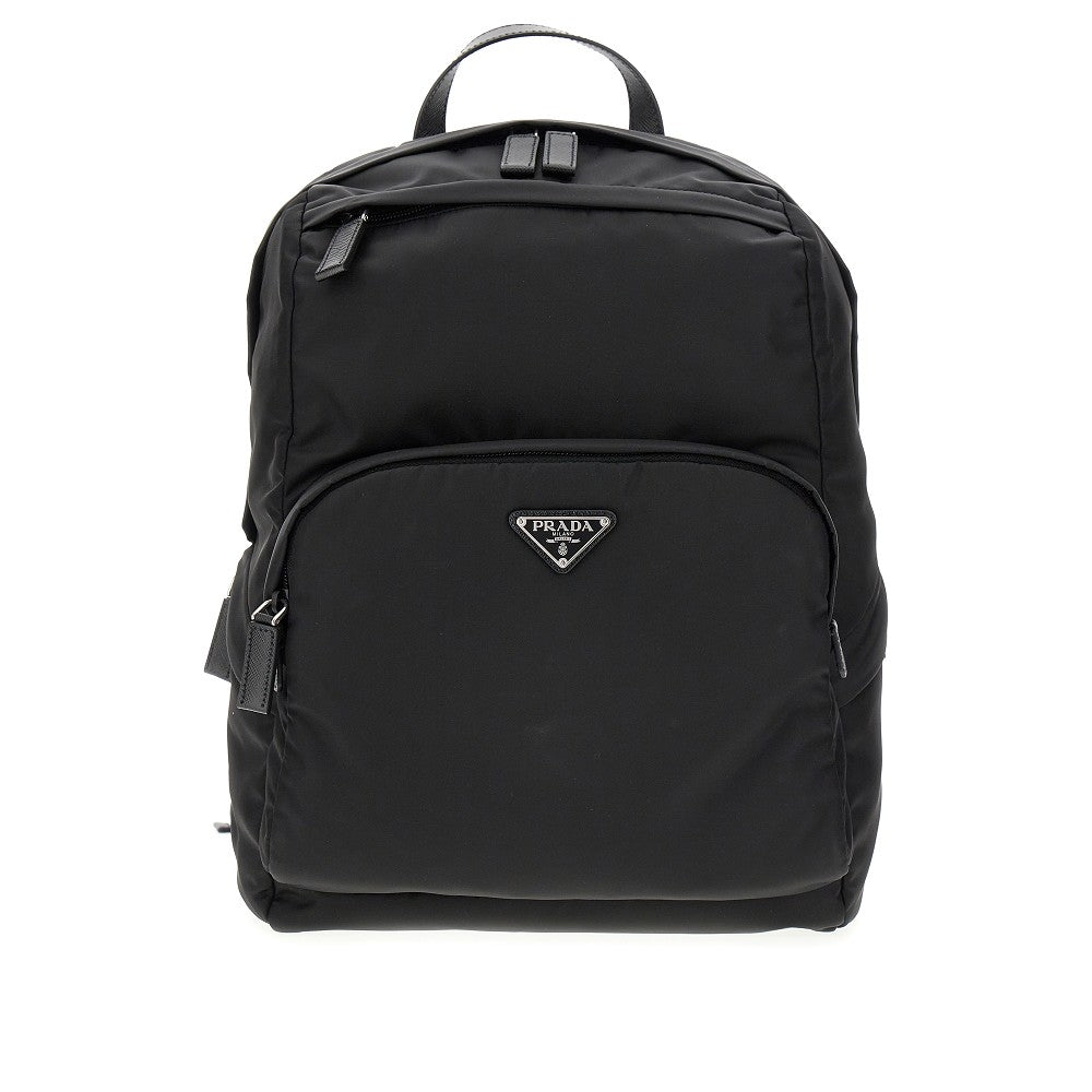 Zaino in Re-Nylon e pelle Saffiano