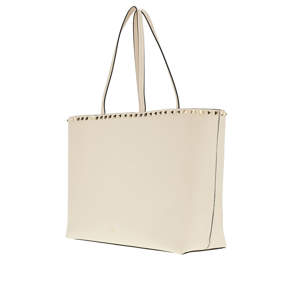 Borsa shopping 'Rockstud' in pelle martellata