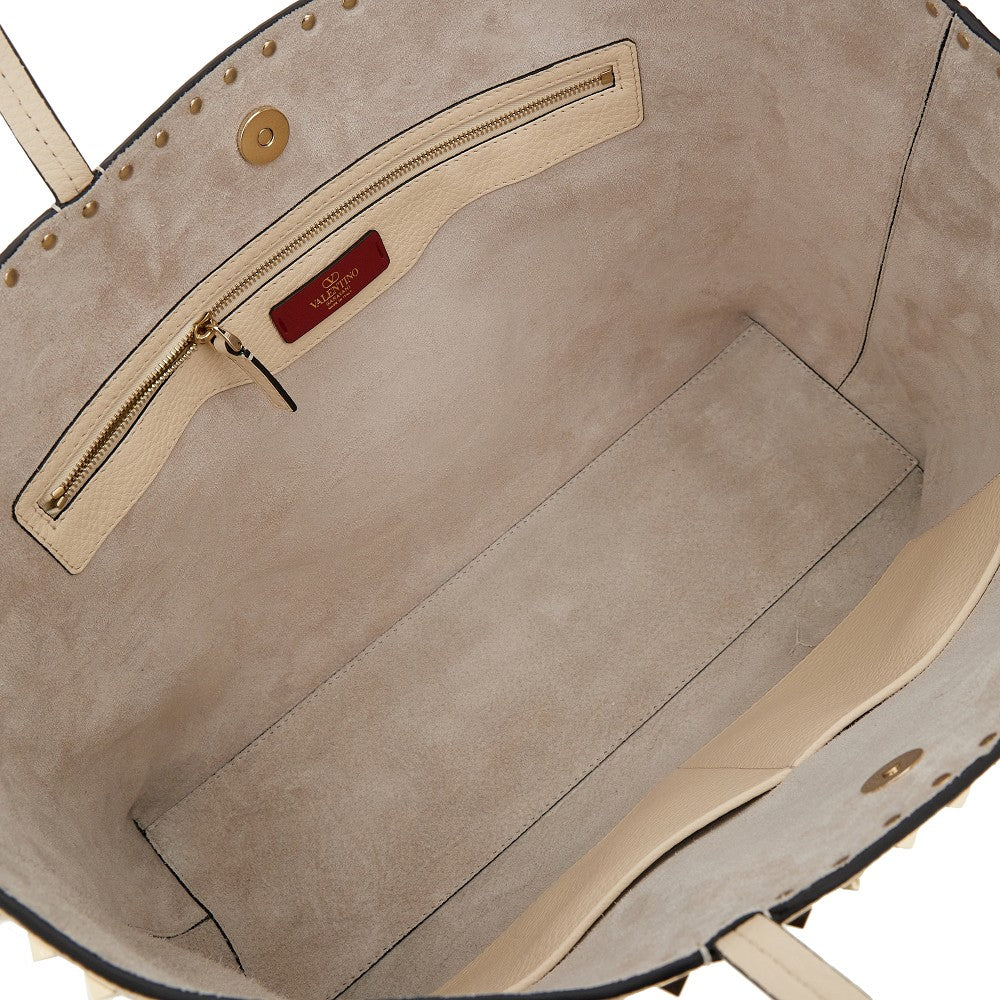 Borsa shopping 'Rockstud' in pelle martellata