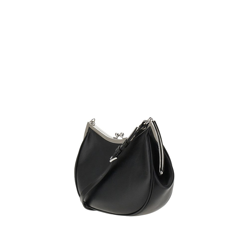 Leather Charm Frame Purse bag