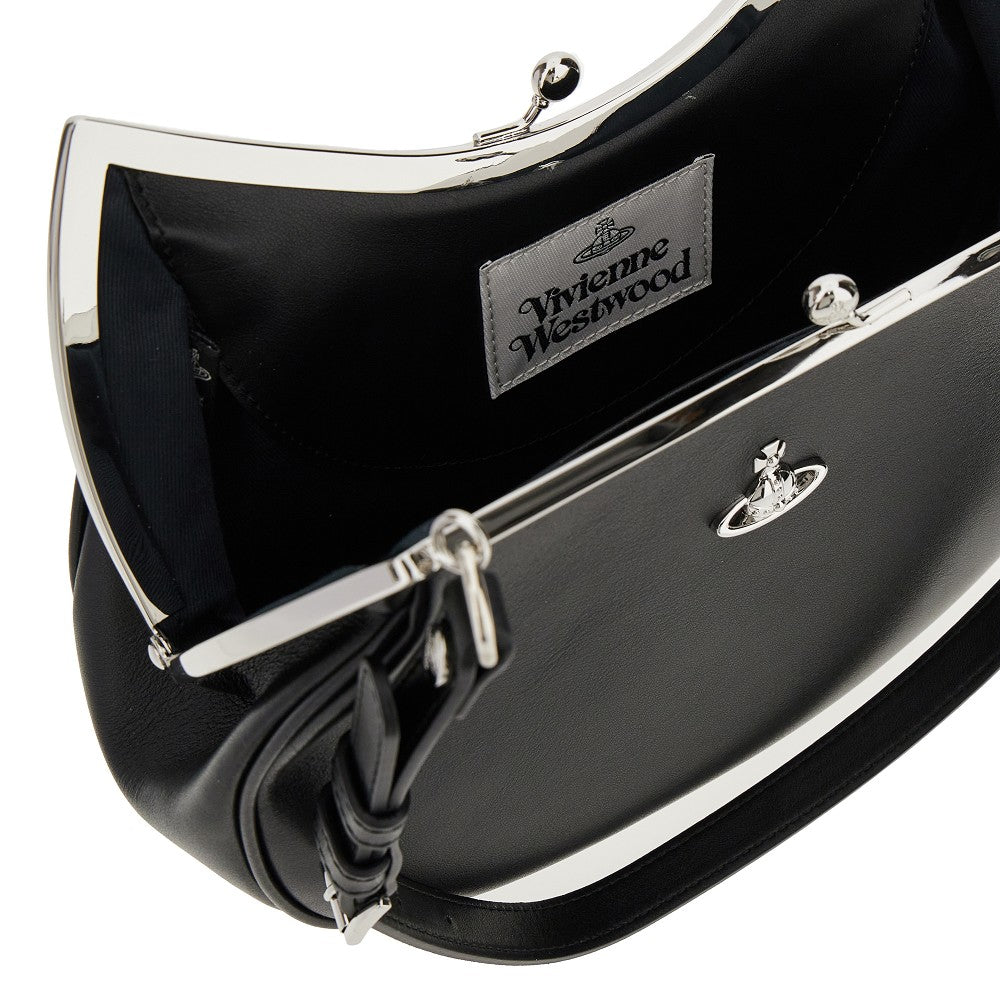 Leather Charm Frame Purse bag