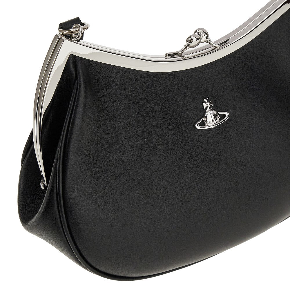 Leather Charm Frame Purse bag
