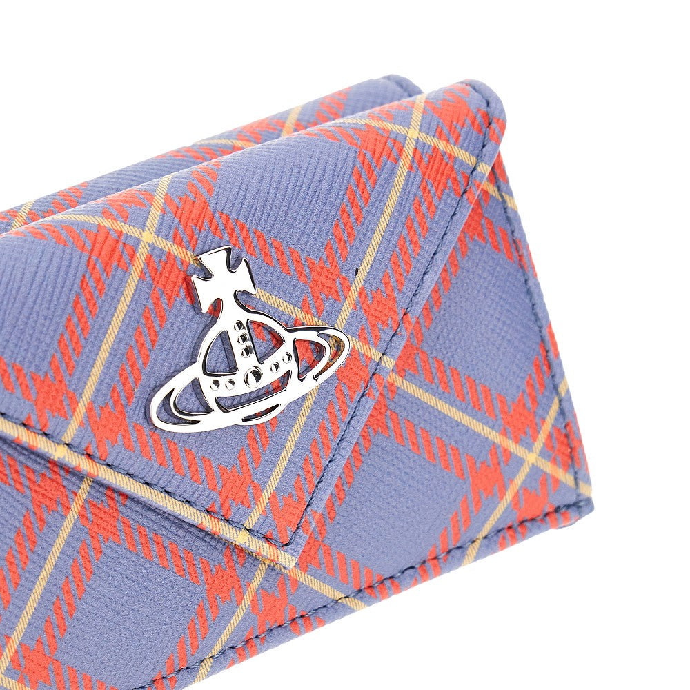 Mini portafoglio 'Envelope' stampa Tartan