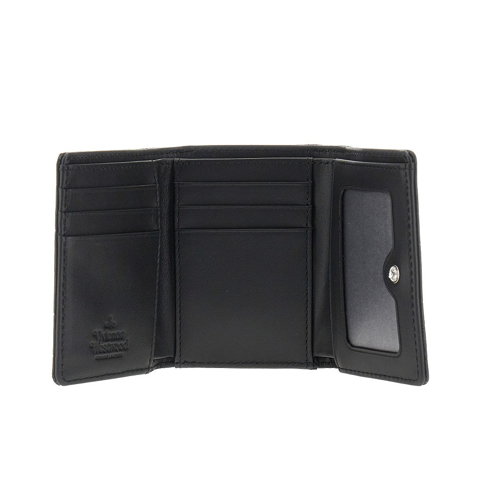 Croco-embossed leather small 'Frame' wallet