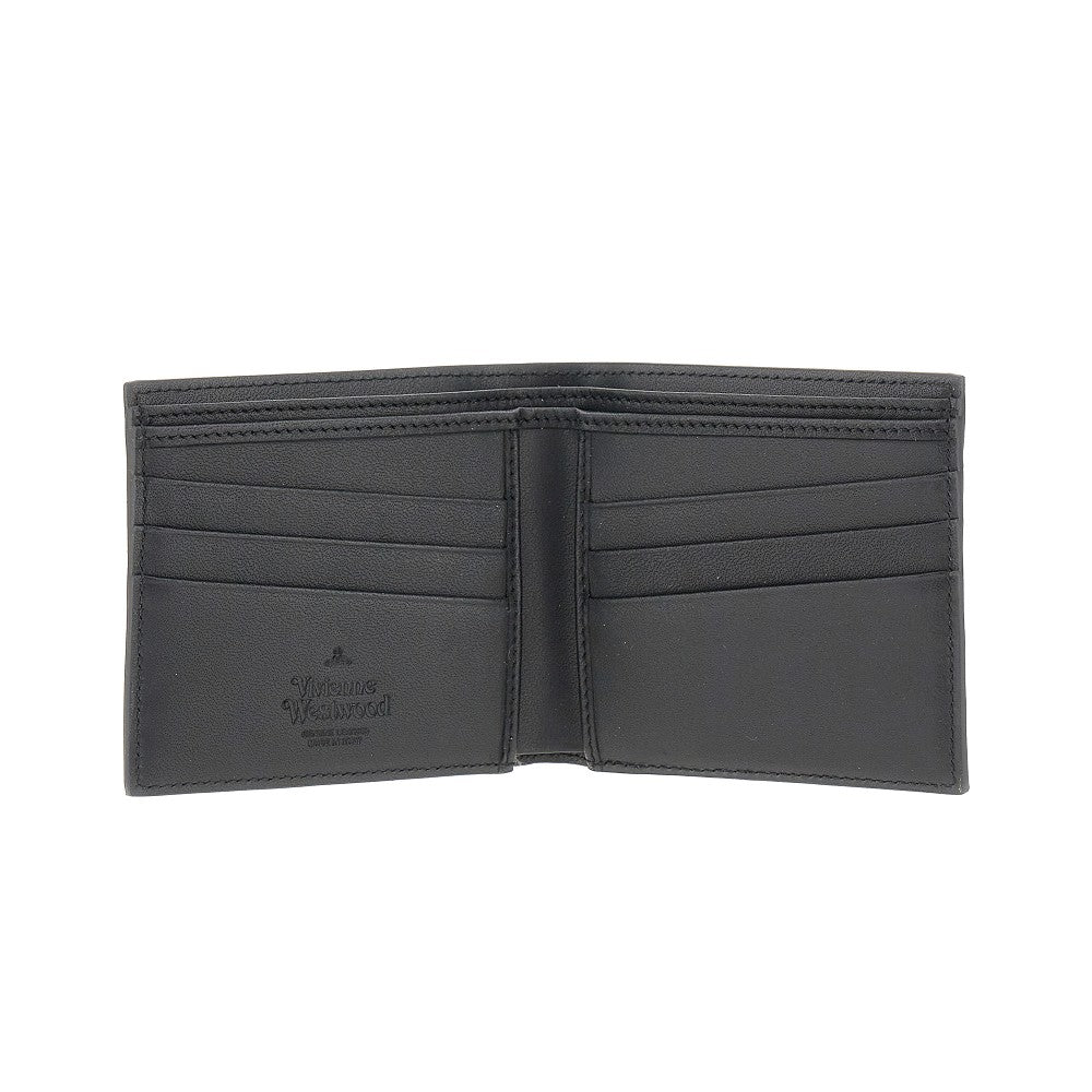 Portafoglio bi-fold in pelle Saffiano