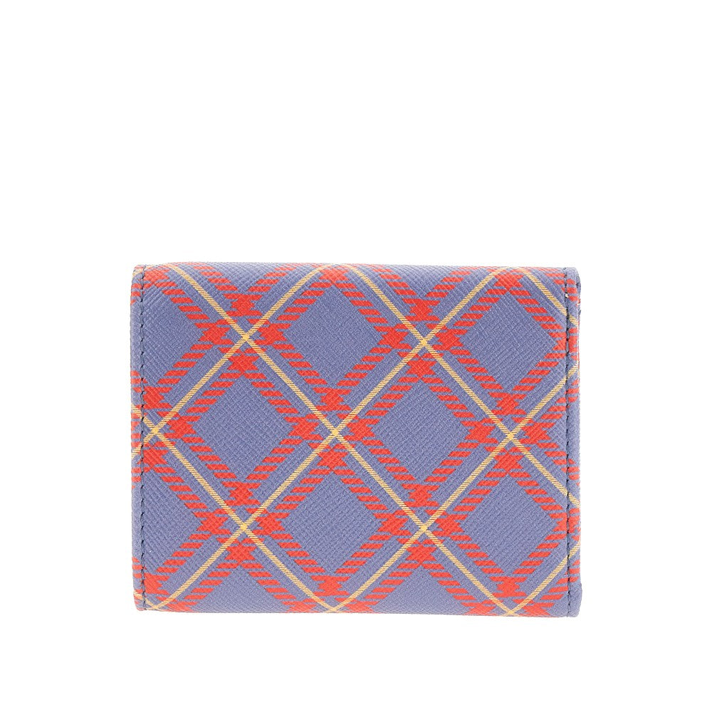Tartan print small wallet