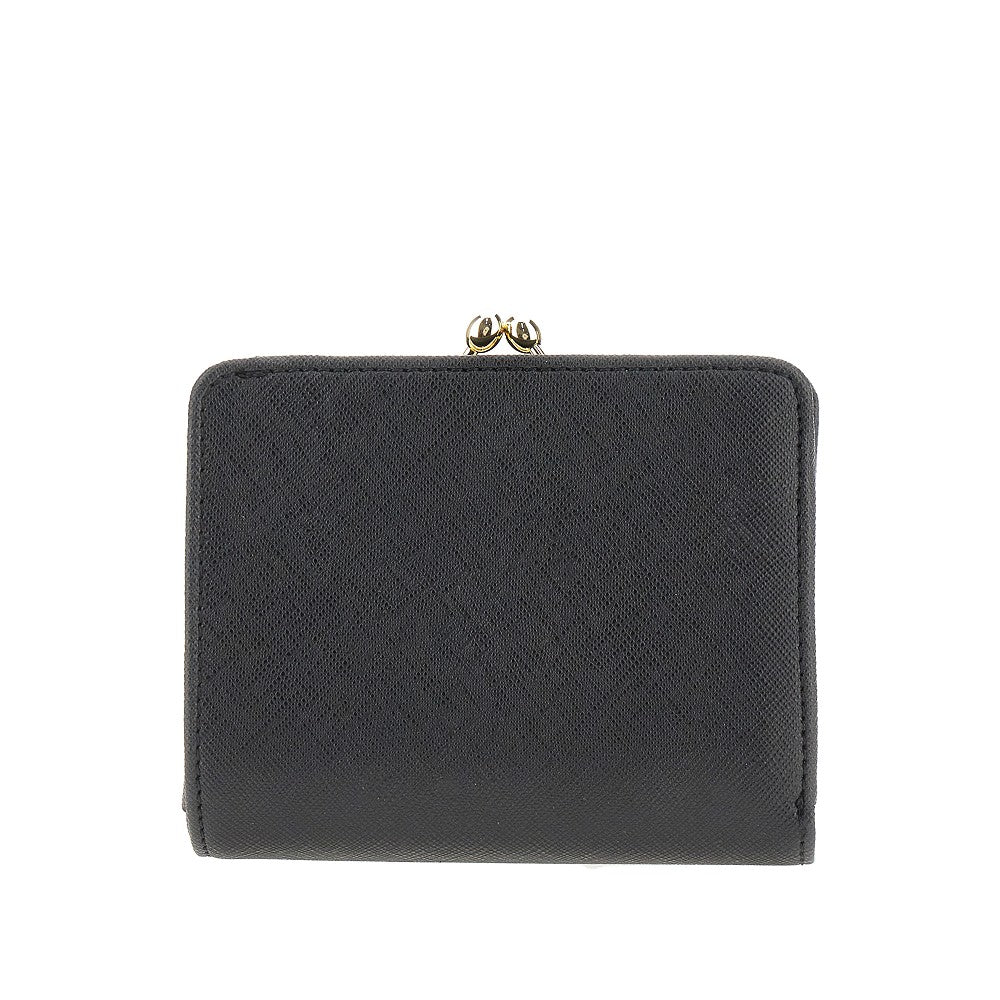 Orb logo faux leather wallet