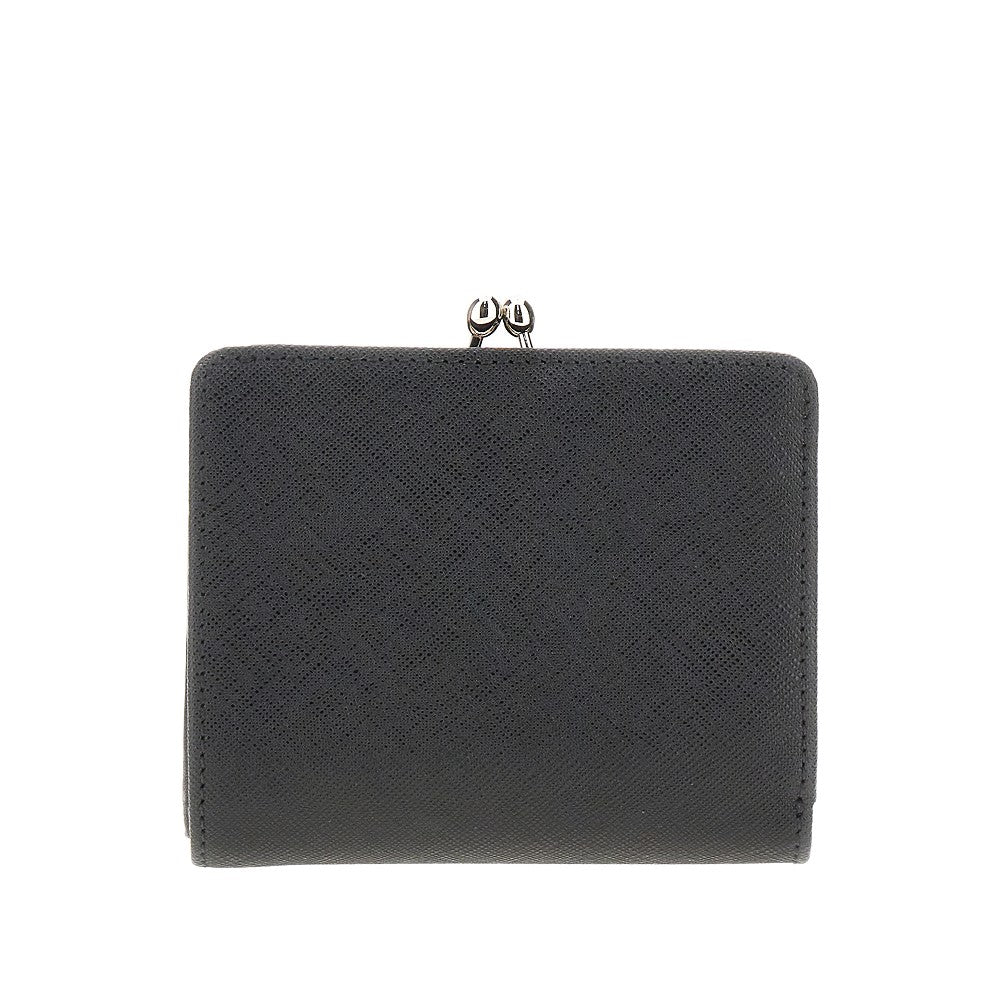 Orb logo Saffiano leather wallet