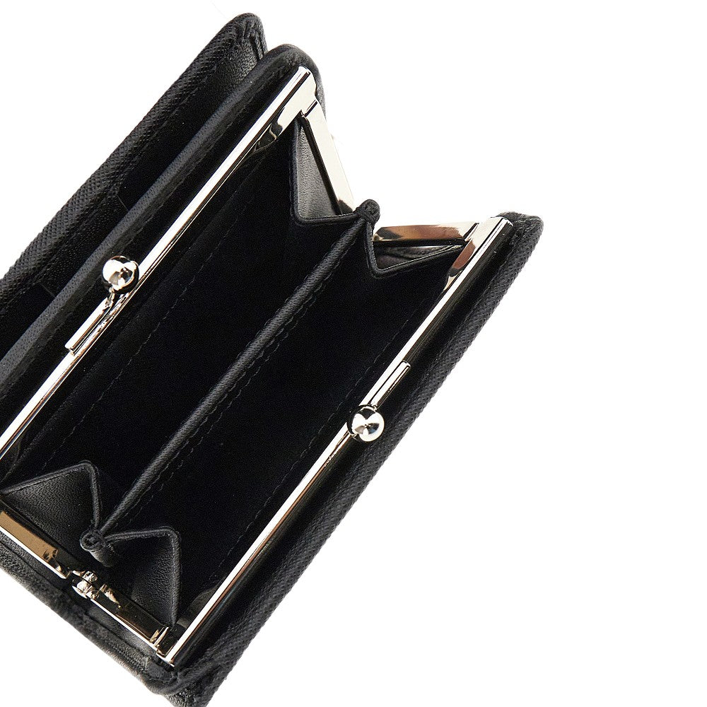 Orb logo Saffiano leather wallet