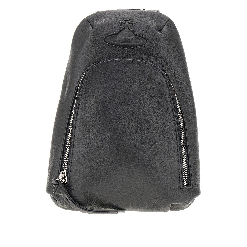 Leather sling bag with Orb logo