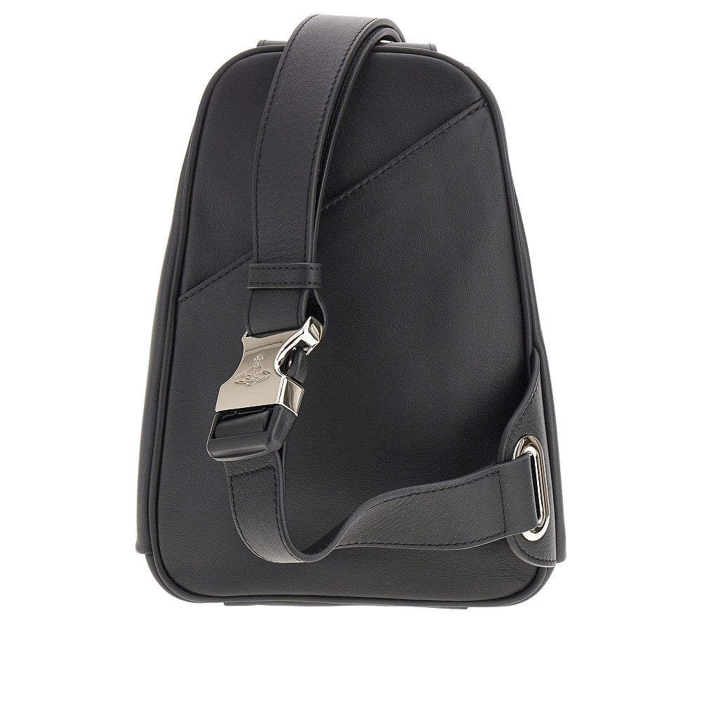 Leather sling bag with Orb logo