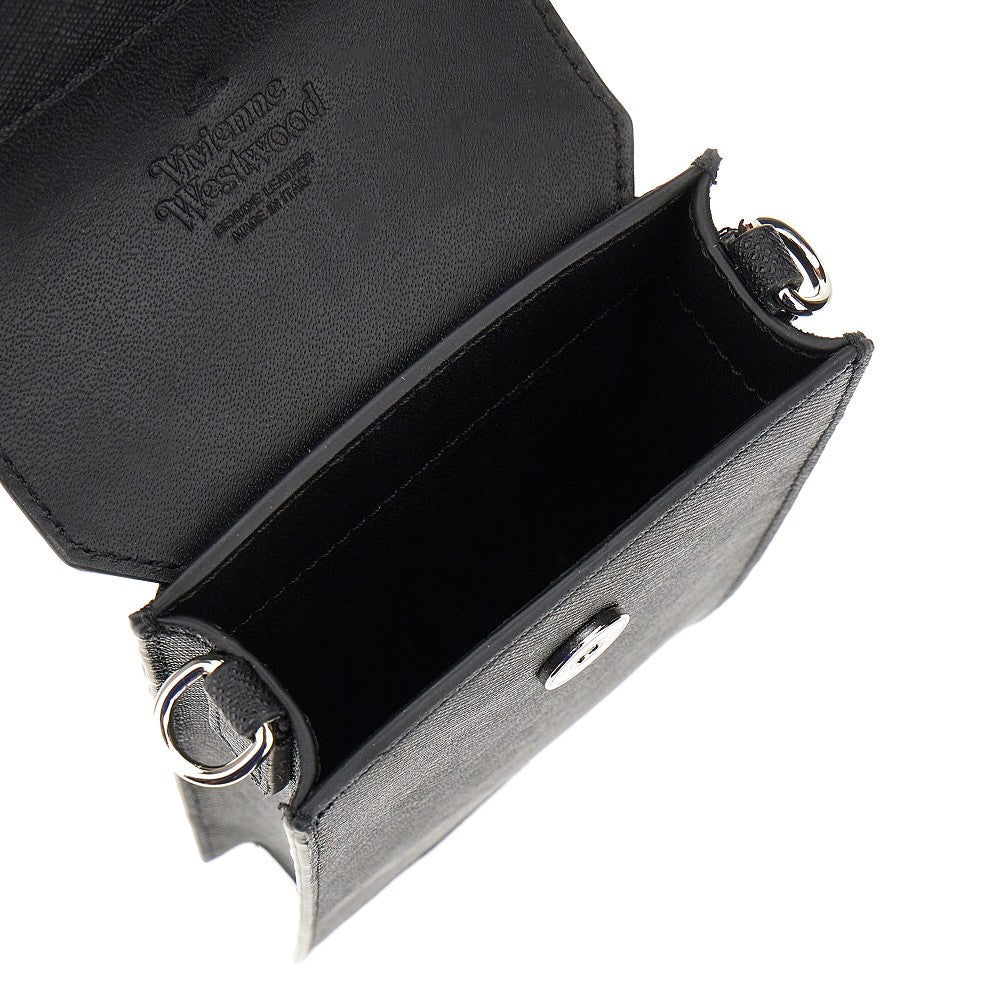 Mini bag porta telefono in pelle Saffiano