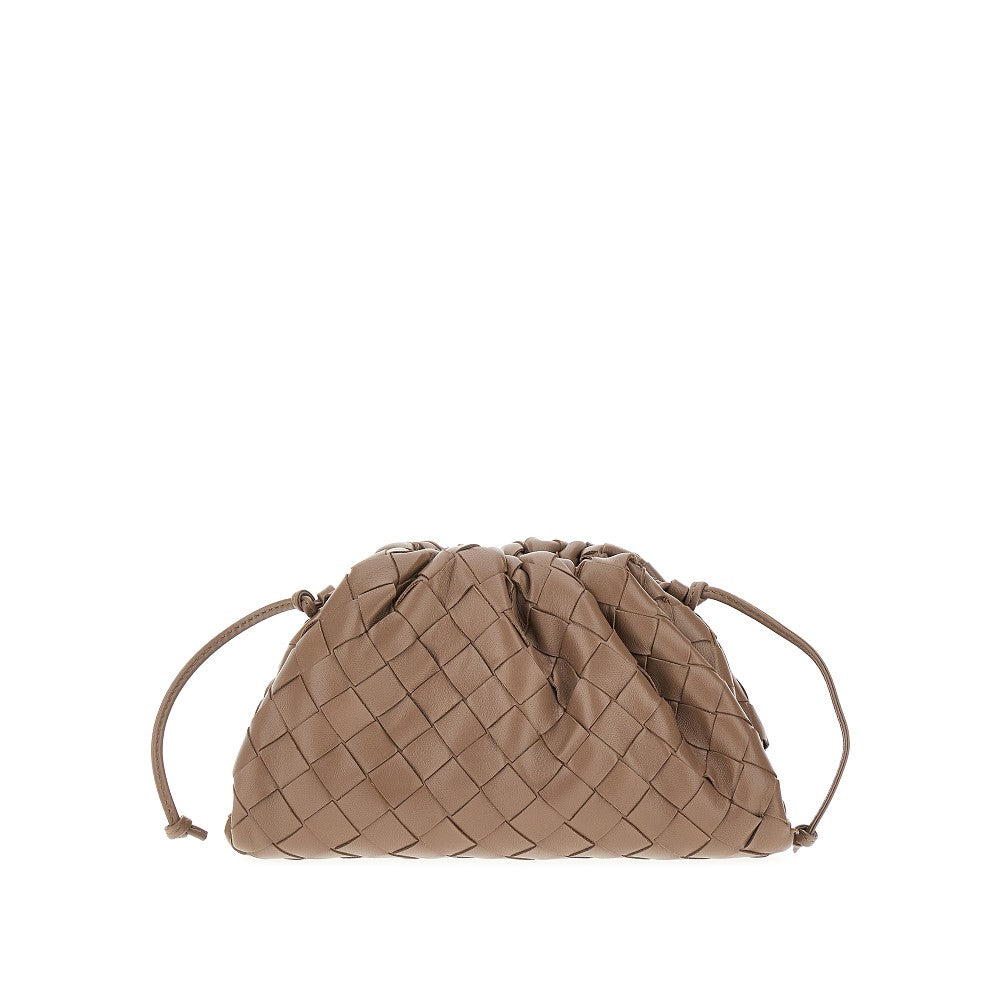 Clutch in nappa Intrecciato con tracolla