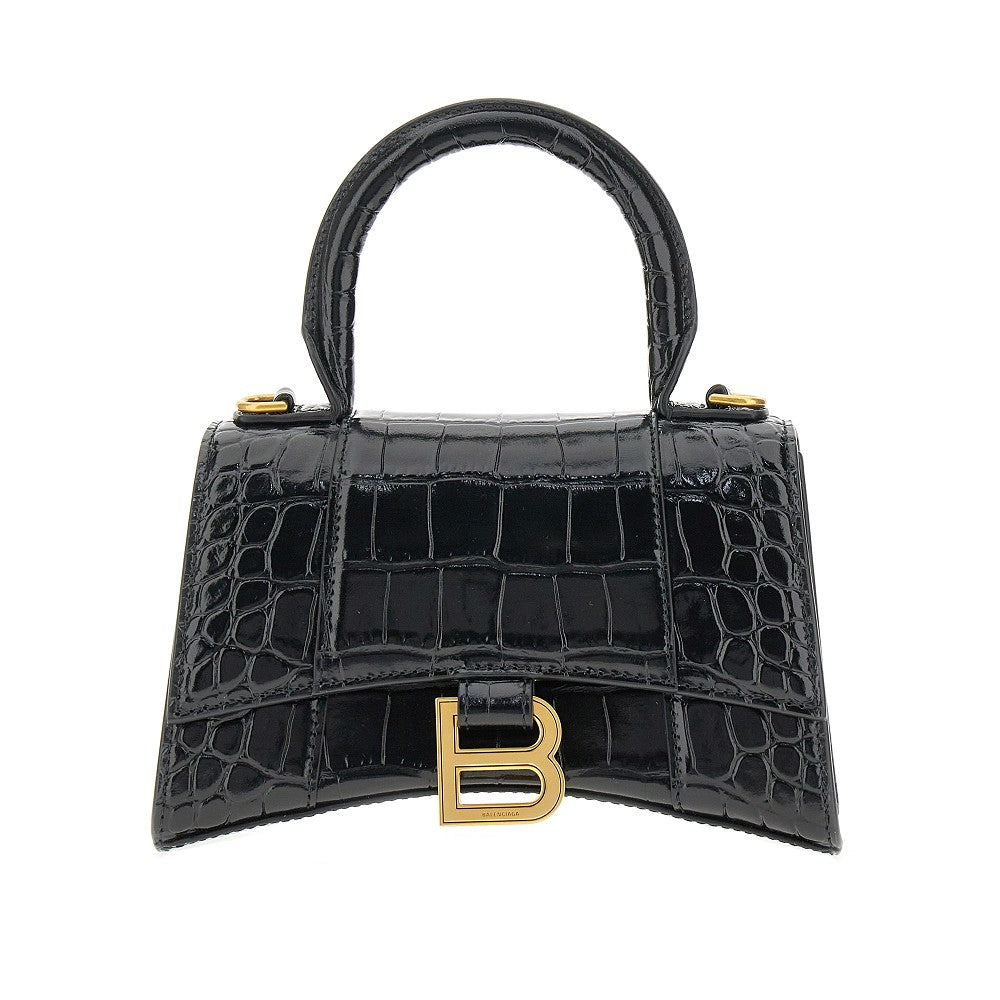 Borsa Hourglass XS in pelle stampa cocco