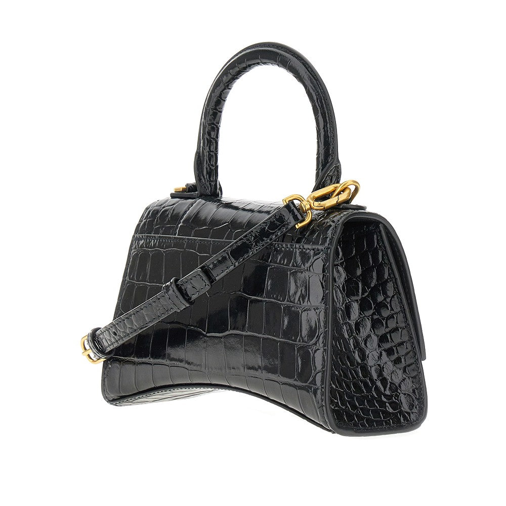Borsa Hourglass XS in pelle stampa cocco
